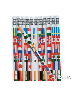 Multicultural Flag Pencils