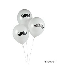 Mustache Latex Balloons