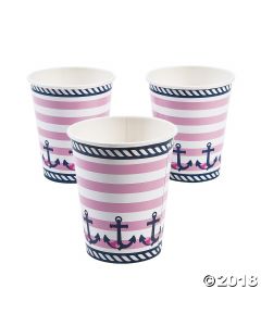 Nautical Girl Paper Cups
