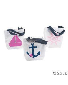 Nautical Girl Tote Bags