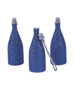 Navy Blue Glitter Bubble Bottles