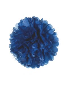 Navy Blue Tissue Paper Pom-Pom Decorations