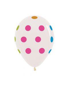 Neon Polka Dot Latex Balloons