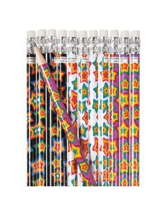Neon Star Pencils