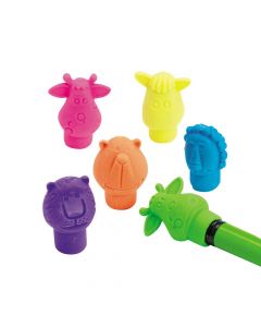 Neon Zoo Animal Pencil Top Erasers
