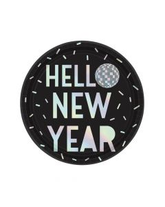New Year's Eve Disco Ball Drop Paper Dinner Plates