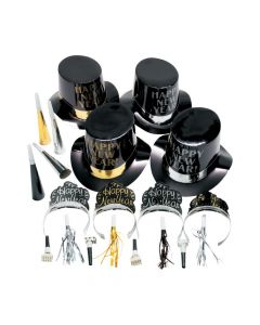 New Year's Eve Elegant Celebration Countdown Party Kit for 50