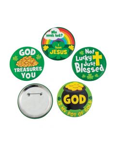 Not Lucky Just Blessed Jumbo Buttons