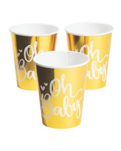 Oh Baby Gold Paper Cups