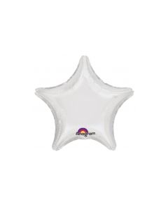 Opaque White Star Foil Balloon