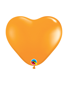 Orange 15cm Latex Heart Balloons