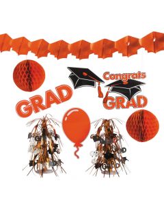 Orange Graduation Decorating Kit