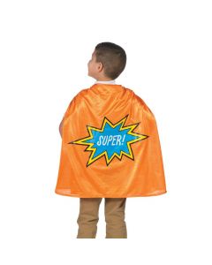 Orange Graduation Superhero Cape