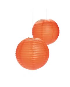 Orange Hanging Paper Lanterns