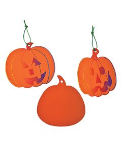 Orange Pumpkin Magic Color Scratch Ornaments