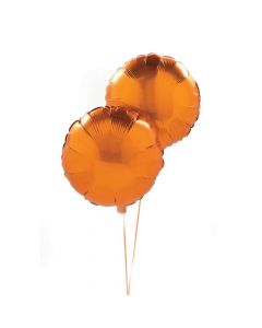 Orange Round Mylar Balloons