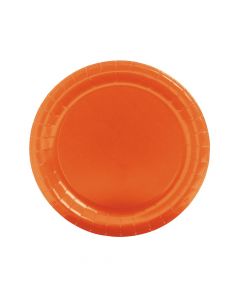 Orange Round Paper Dinner Plates