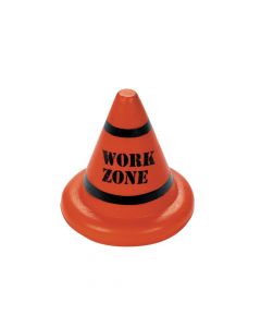 Orange Work Zone Cone Stress Toy