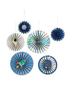 Out of This World Hanging Paper Fan Decorations