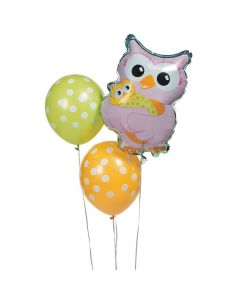 Owl Shower Balloon Set Assortment