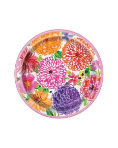 Painted Spring Floral Paper Dinner Plates