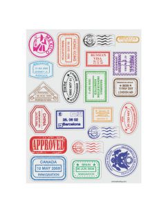 Passport Stamp Sticker Sheets
