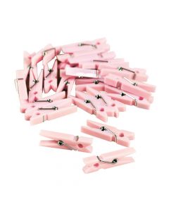 Pastel Pink Mini Clothespin Party Favors