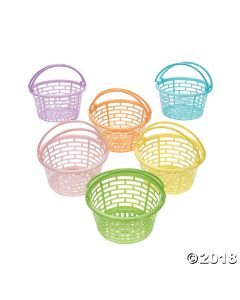 Pastel Round Easter Baskets