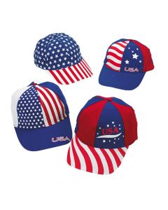 Patriotic Baseball Caps Assortment
