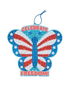 Patriotic Butterfly Sign Glitter Mosaic Craft Kit