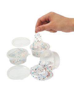 Patriotic Clear Putty with Star Confetti