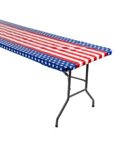 Patriotic Fitted Rectangle Plastic Tablecloth