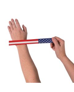 Patriotic Flag Slap Bracelets