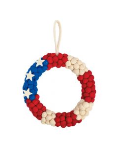 Patriotic Pom-Pom Wreath