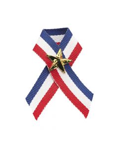 Patriotic Ribbon with Star Pins