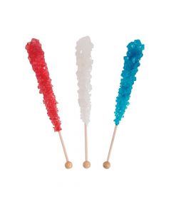 Patriotic Rock Candy Lollipops