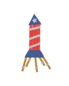 Patriotic Rocket Ship Magnet Craft Kit
