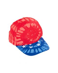 Patriotic Tie-Dye Baseball Caps