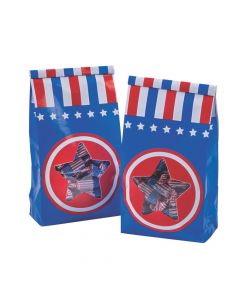 Patriotic Tin Tie Treat Bags with Star Window