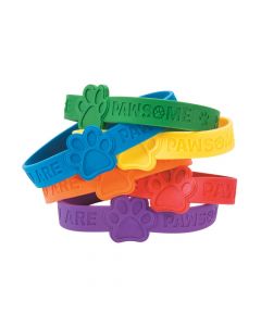 Paw Print Rubber Bracelets