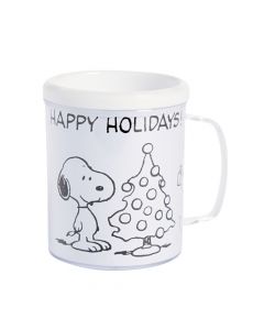 Peanuts Color Your Own Christmas Plastic Mugs