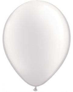 Pearl White 12cm Plain Round Latex Balloon