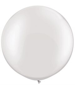 Pearl White 91cm Plain Round Latex Balloon
