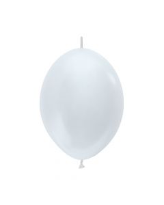 Pearl White Link-o-loon Satin Balloons