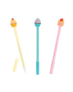 Pens with Cake-Scented Toppers