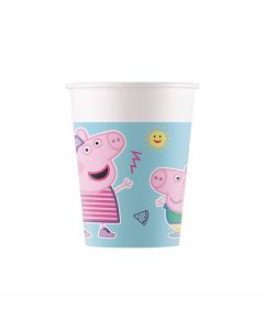 Peppa Pig Star Shine Paper Cups 200ML - Eco Friendly