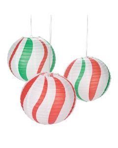 Peppermint Candy Balloon Hanging Paper Lanterns