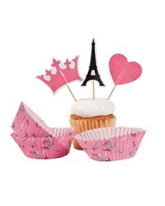 Perfectly Paris Cupcake Liners with Picks