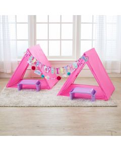 Pink Barbie Birthday Slumber Party Tent Kit for 4 Guests