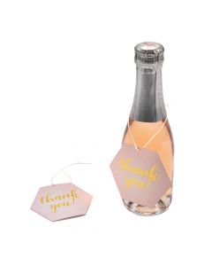 Pink Champagne Favor Tags